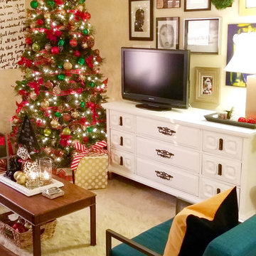 Christmas Decor in a Small Living Room