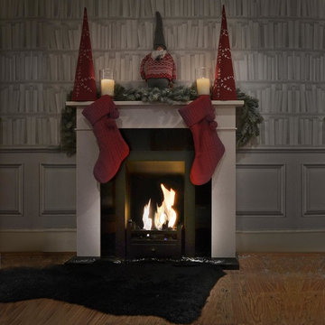 Christmas fireplace decoration