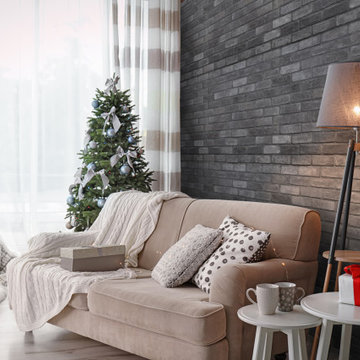 Christmas Ideas to decorate your stone living room!