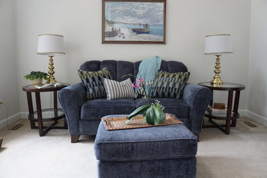 Inspiration for a small transitional living room remodel in Raleigh
