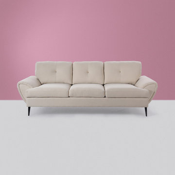 Clara Mid-Century Modern Sofa, Sky Neutral