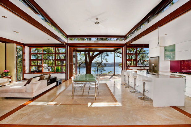 Contemporary Living Room by team-b design