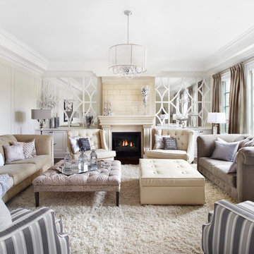 Classic & Luxurious Neutral cream and grey Living Room
