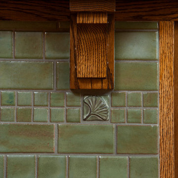 Classic Arts & Crafts Fireplace Accent Detail