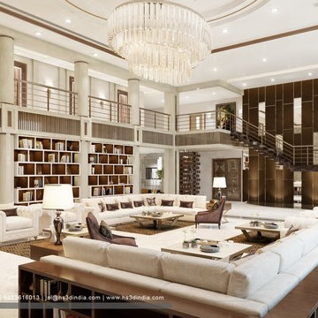 Classic Ceiling Design With Chandelier, White Sofa, Nice CNC Design,3d Ideas