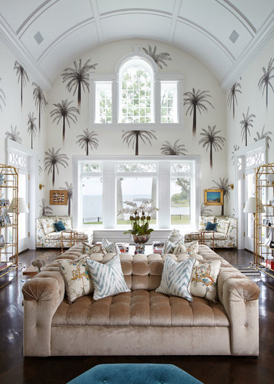 Tropical Living Room by Significant Homes LLC