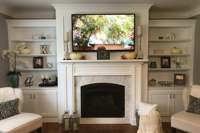 Mid-sized transitional living room photo in St Louis