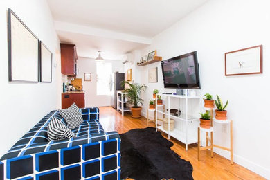 Clean, Modern Airbnb Living Area with Modern Furniture - Brooklyn, NY