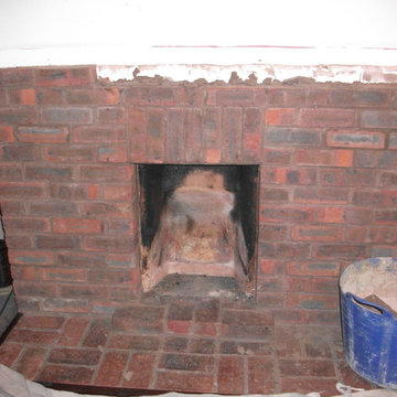 Clearview Vision 500 with limestone surround and slate hearth