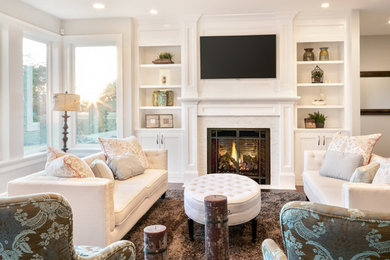 Inspiration for a shabby-chic style living room remodel in Birmingham