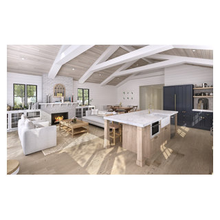 Coastal Farmhouse Beach Cottage - Newport Beach - Farmhouse - Living