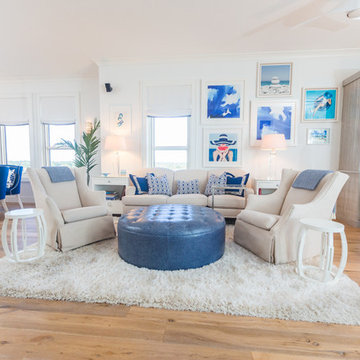 Coastal Glam Gulf View High Rise Living Room