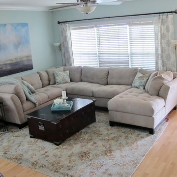 Coastal Living Room Makeover on a Budget