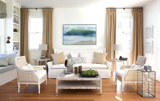 Transitional Living Room by Lisa Tharp Design