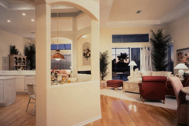 Example of a beach style living room design in Tampa