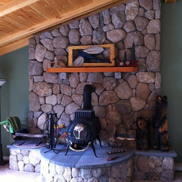 Coastline Natural Stone Veneer Fireplace