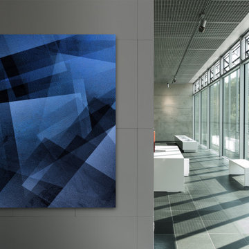 Cobalt Blue Abstract Art