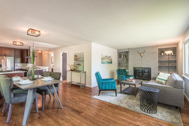 Inspiration for a modern living room remodel in Denver