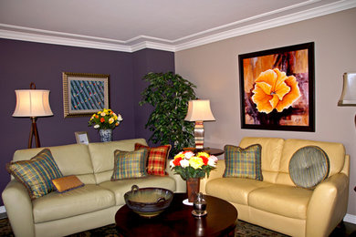Living room - eclectic living room idea in Denver