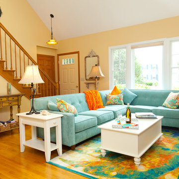 Color-infused update of seaside cottage