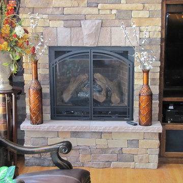 Colorado Style Custom Family Room Entertainment Center | Monument, CO