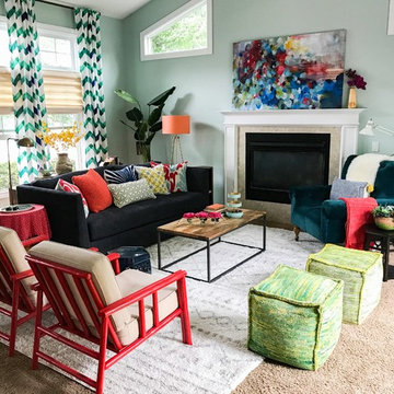 Colorful Jungalow Living Room