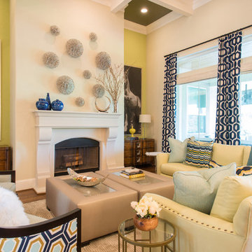 Colorful remodel, transitional style