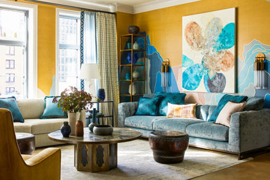 Inspiration for an eclectic living room remodel in New York