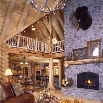 Columbia Station Rustic Log Home