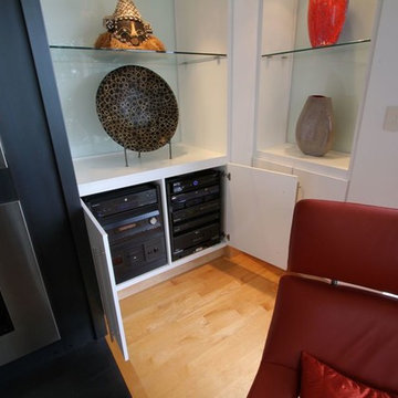 Concealed, Remote Audio/Video Components for TV Over Fireplace