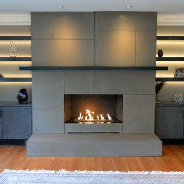 Concrete Fireplace Surround - Old Greenwich, CT