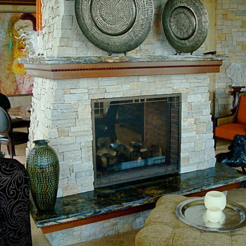 Condo fireplace and hearth