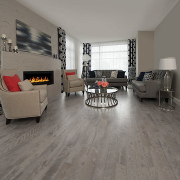 Contemporary & Sleek Gray Hardwood Flooring