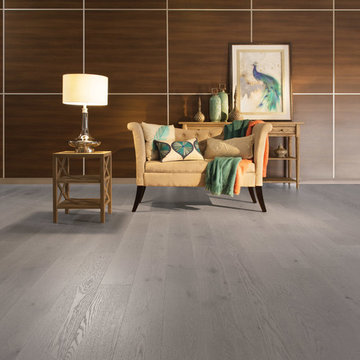 Contemporary & Sleek Gray Hardwood Flooring