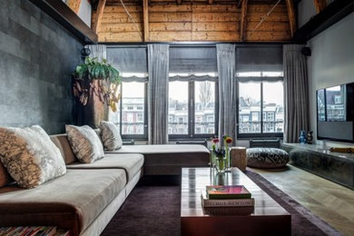 Living room - mid-sized modern living room idea in Amsterdam