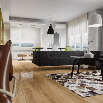 Contemporary apartment with mid-century design