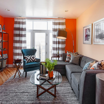 Contemporary Condo Living Room in Chicago