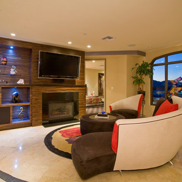 Contemporary Condominium Great Room Scottsdale Waterfront