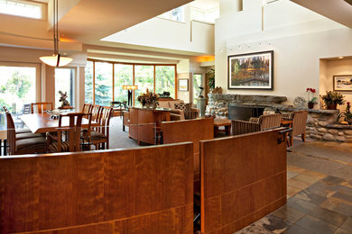 Contemporary living room in Calgary.