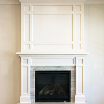 Contemporary Craftsman Living Room Fireplace