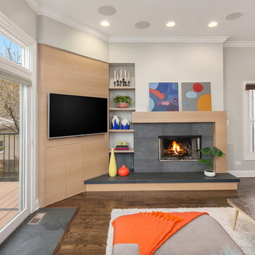 Contemporary Fireplace Design in Andersonville
