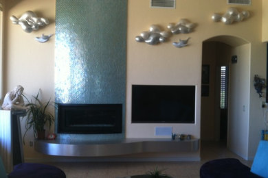 Inspiration for a contemporary living room remodel in Phoenix