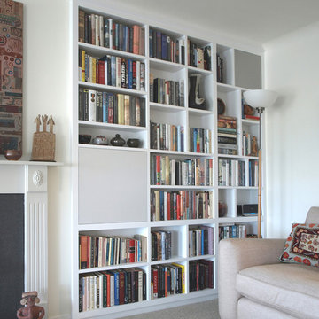 Contemporary fitted bookcases