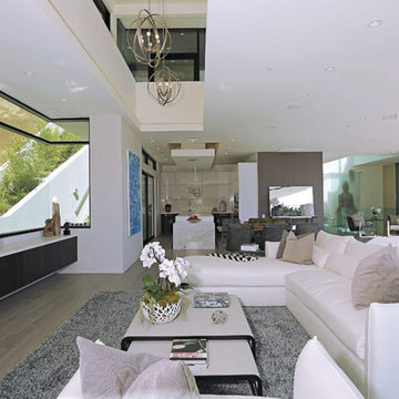 Contemporary Home Featuring European Oak "Cloud" Wood Flooring
