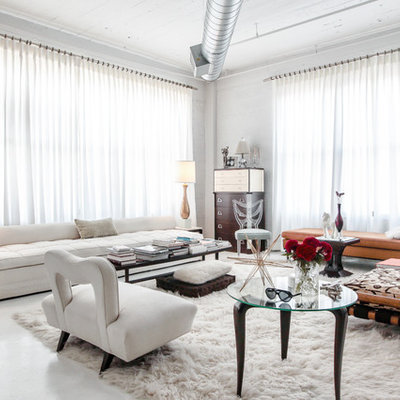 Example of a mid-sized trendy living room design in Las Vegas