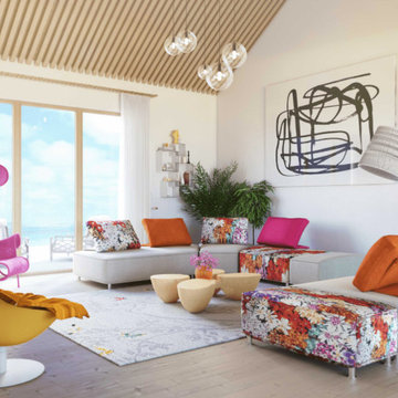 colorful living room