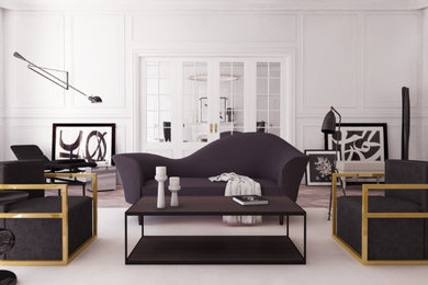 Contemporary living room in a Parisian apartment