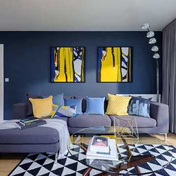 Blue And Yellow Living Room Ideas, Blue Yellow And Grey Living Room Ideas