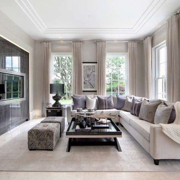 75 Beautiful Grey and Cream Living Room Ideas and Designs - March 2024 ...