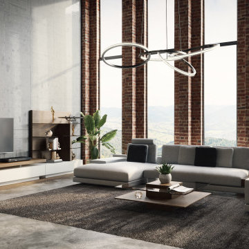 Contemporary Living Room-Vane Wall Unit